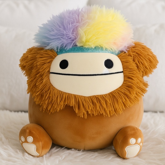 Squishmallows Squish Doos Benny the Bigfoot 12” Plush Rainbow Hair 2022 Kellytoy - Picture 1 of 14